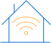 Icon of a house with a WiFi signal inside