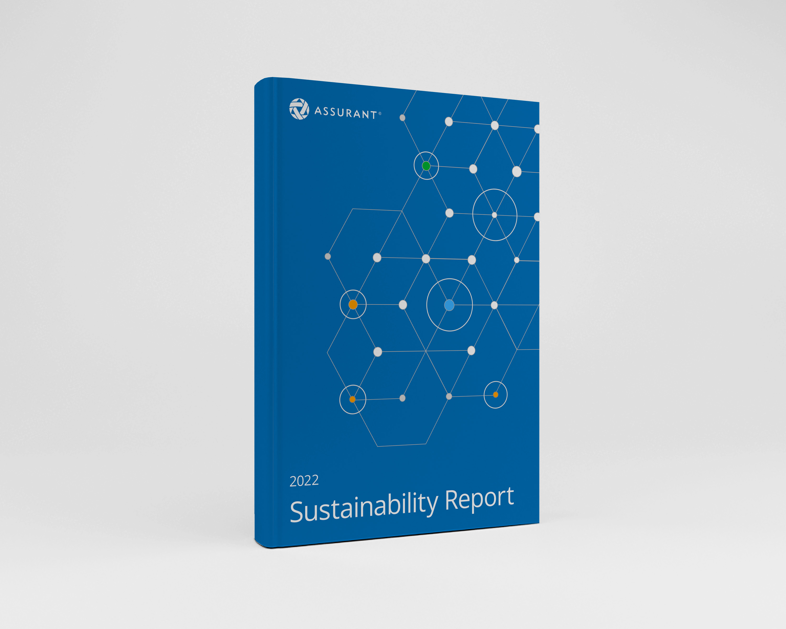 2022 Sustainability Report Cover Image of a blue book cover detailing the 2022 Sustainability Report