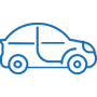 Blue Car Icon Blue car icon