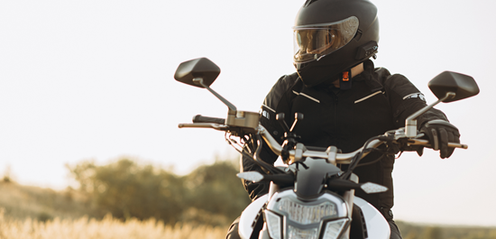 a person riding a motorcycle