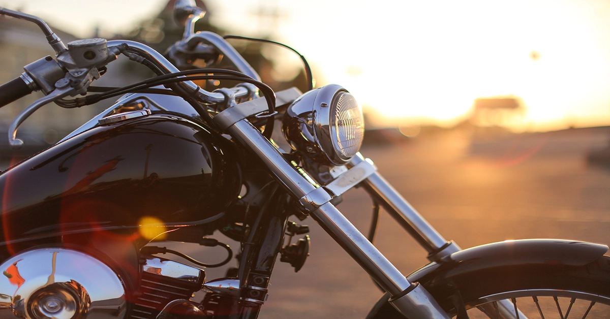 a motorcycle parked on the street